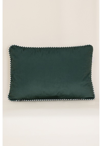Charm Beyaz Yeşil Çam Ağacı Baskılı Kırlent 40x60 35259a Beyaz