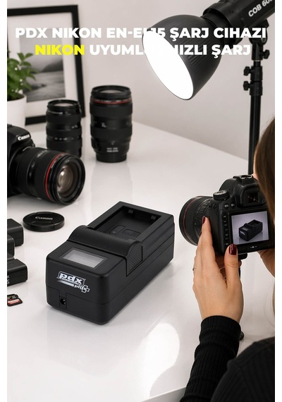 Pdx Nikon En-el15 Şarj Cihazı Dslr Uyumlu Hızlı Şarj