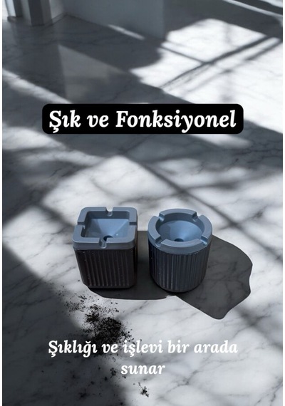 Kırılmaz Sert Plastik Küllük - 12 Li Kokusuz Çok Amaçlı Küllük