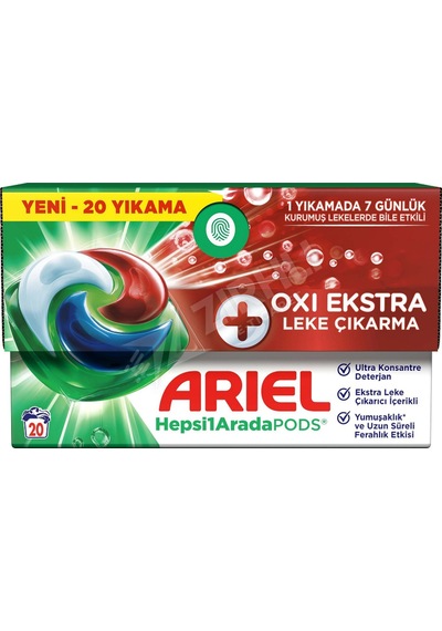 4 Adet Ariel Çamaşır Yıkama Kapsülü Oxi 20'li 490 Gr Diğer