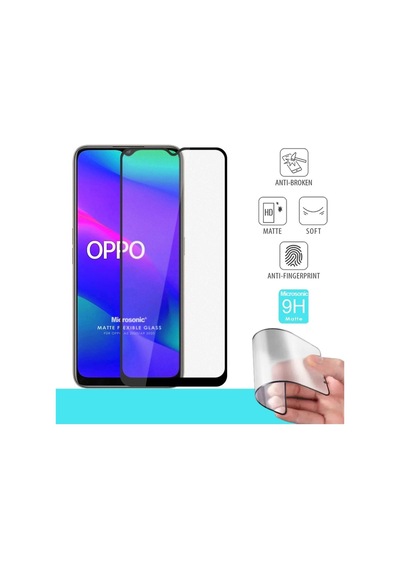 For Oppo A9 2020 Seramik Matte Flexible Ekran Koruyucu Siyah