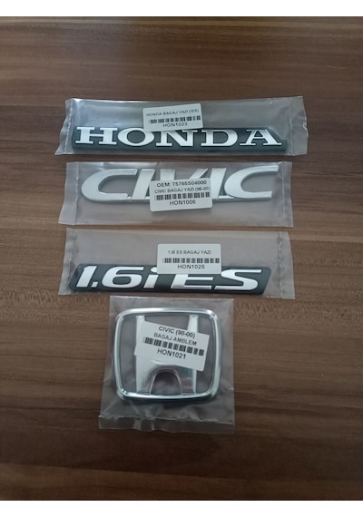 Honda Cıvıc Bagaj Arması Honda Cıvıc 1.6ies Bagaj Yazısı 1998 - 2000 Yılları Arası Uyumludur