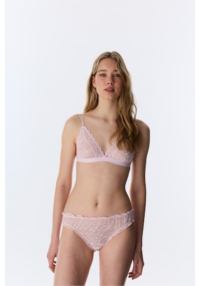 Penti Açık Pembe Full Lace Dantel Üçgen Sütyen
