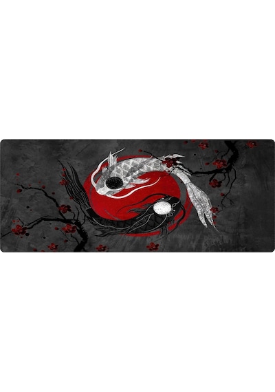 Porge Gamer Mouse Pad 90x40 Mouse Pad Xxl Büyük Oyuncu Koi Mousepad Koi Fish, 90x40 Cm 3mm Kalınlık