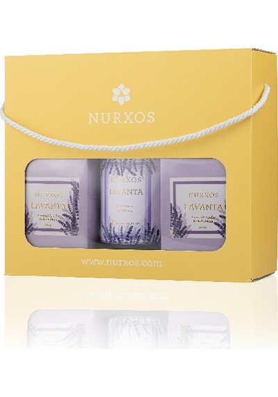 Nurxos 9686 Lavanta Kutulu 2 Adet Kokulu Mum + Freshener Oda Spreyi