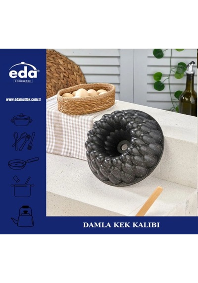 Damla Granit Döküm Kek Kalıbı Zk-939 Siyah