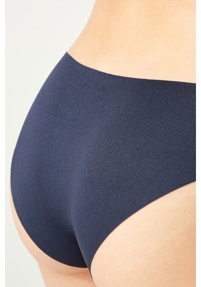 Zi Lacivert Klasik Basic Lazer Kesim Bikini Külot Lacivert