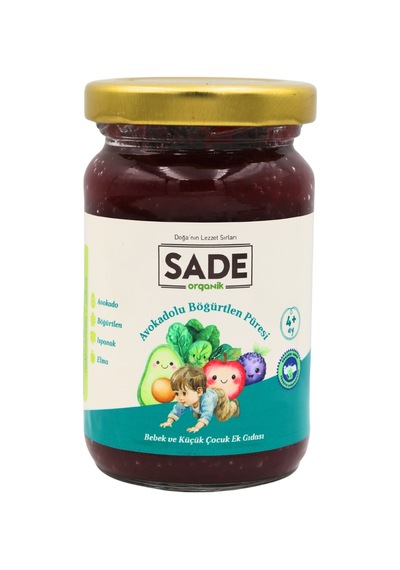 Sade Organik Avakadolu Böğürtlen Püresi 100 Gr.