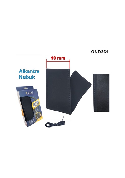 Alcantra Nubuk Kumaş Dikme Direksiyon Kılıfı 90mm 38-40cm Siyah D Sarı