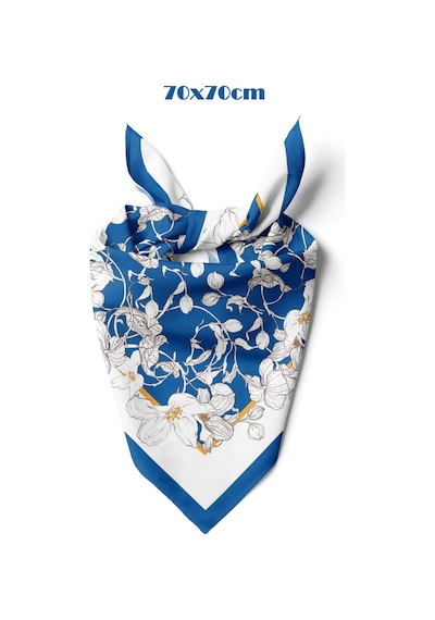 Mavi Gardenya Desen 70 70cm Bandana/fular Çok Renkli