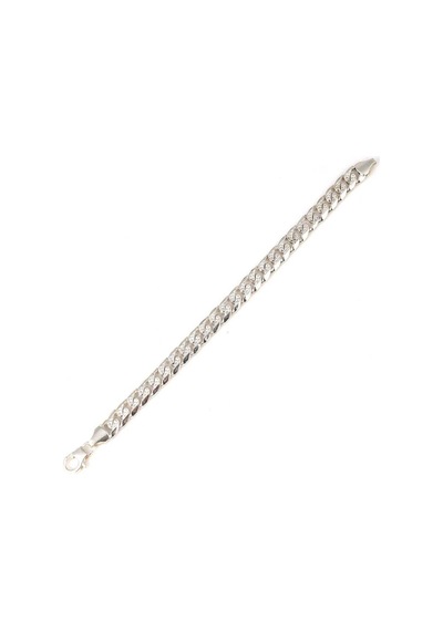 Nusret Gümüş Desenli Zincir Bileklik 0,9 x 12 MM
