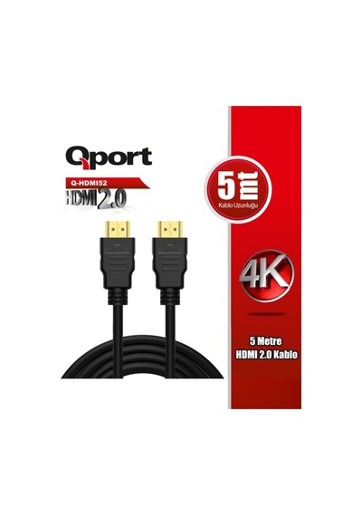 Qport 5metre Q-hdmı52 Hdmı Kablo 3d Gold 2.0v 4k 60hz-212757