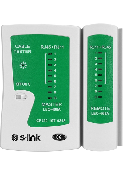 S-lınk Sl-468 Rj45 Ve Rj11 Tester Kablo Test Cihazı 1923