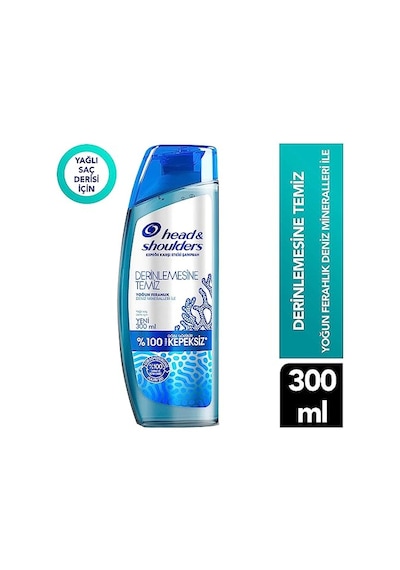 Head & Shoulders Derinlemesine Temizlik Şampuan Yoğun Ferahlık Deniz Mineralleri 300 Ml