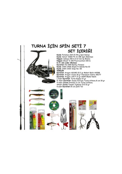 Turna Avı İçin Spin Olta Seti 7