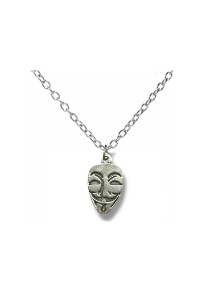 V For Vendetta Maskesi Figürlü Unisex Kolye Özgürlüğün Ve Direnişin Sembolü Çok renkli