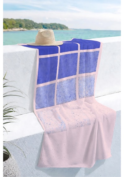 Geometrik Modern Mavi Pembe Plaj Havlusu - Minimalist Pastel Çizgili Hızlı Kuruyan Mikrofiber Havlu Bulut Papatya Geometrik Modern Mavi Pembe Plaj Havlusu - Minimalist Pastel Çizgili Hızlı Kuruyan Mikrofiber Havlu Bulut Papatya