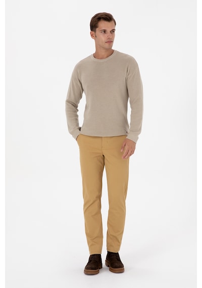 U.S. Polo Assn. Erkek Hardal Slim Fit Kanvas / Chino Pantolon 50308762-VR151