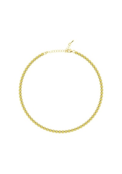 Merano Design 4mm Sarı Su Yolu Choker Yeşil