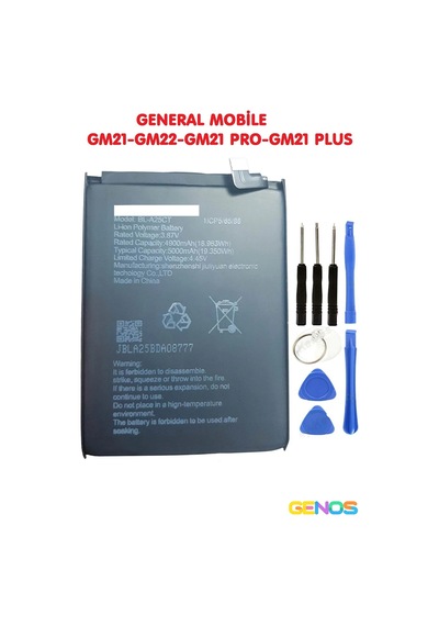 General Mobile Gm21 Uyumlu Pil Batarya Bl-a25ct 5000mah Tamir Montaj Set