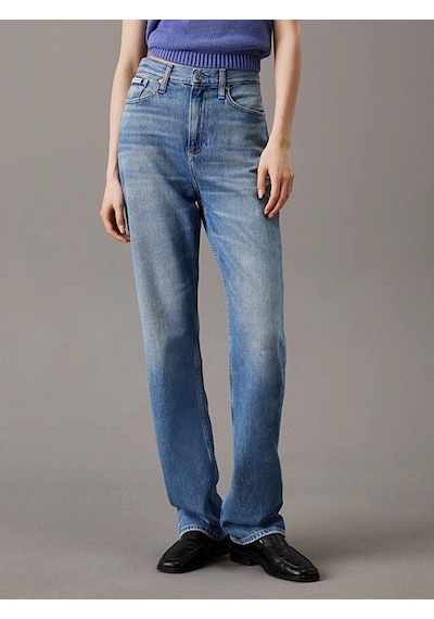 Calvin Klein High Rise Straight Jeans-7948 Mavi