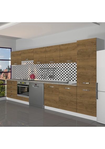Decoraktiv Elite 325q Ankastre Fırın Modüllü Mdf Hazır Mutfak Dolabı - Tezgah Dahil - Naturel Pera Meşe Decoraktiv Elite 325q Ankastre Fırın Modüllü Mdf Hazır Mutfak Dolabı - Tezgah Dahil - Naturel Pera Meşe