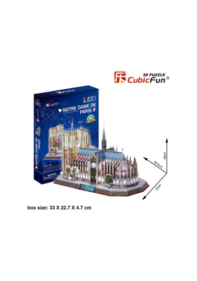 3D Puzzle Notre Dame De Paris 149 Parça(Ledli)