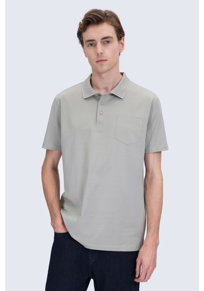 Hatemoğlu Haki Regular Fit Polo Yaka 100% Pamuk Merserize Tişört