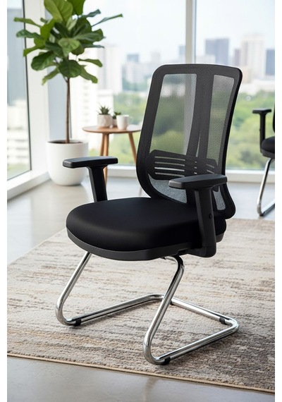 Ofisbazaar Up Fileli Misafir Koltuğu Ergonomik Toplantı Ve Bekleme Koltuğu Siyah Fileli Siyah Ofisbazaar Up Fileli Misafir Koltuğu Ergonomik Toplantı Ve Bekleme Koltuğu Siyah Fileli Siyah