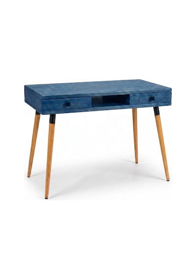 Mobenta Modest Desk: Masif Çalışma & Laptop Masası 2 Çekmece 1 Bölme - 120x60 Ig Mavi