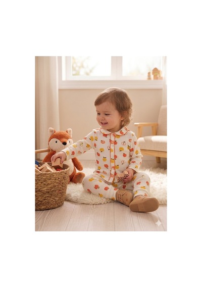 Veramoni Bebek Uzun Kollu Oya Detaylı Mevsimlik Alt Üst Takım Çok Renkli013222