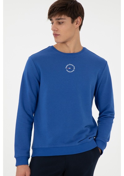 U.S. Polo Assn. Erkek Regular Fit Bisiklet Yaka Saks Sweatshirt 50293436-VR045