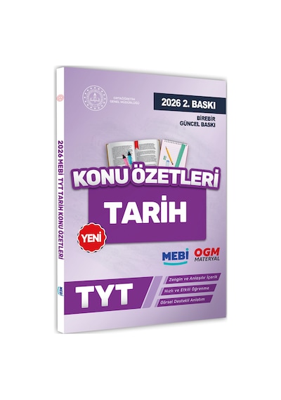 2026 YKS-TYT Mebi-ogm Tarih Pratik Konu Özet Kitabı Renkli A4 Boyut Görsel Destekli Baskı Ücreti