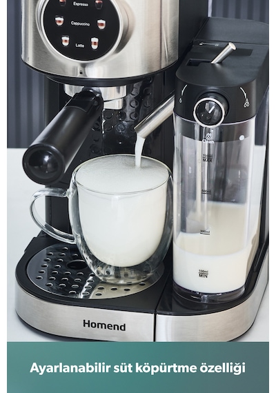 Homend Coffeebreak 5015H Süt Köpürtücülü Otomatik Espresso Makinesi