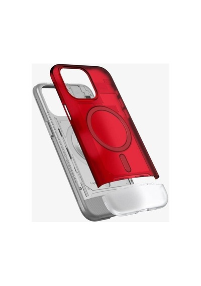 Spigen İphone 15 Pro İle Uyumlu Kılıf Classic C1 İmac G3 Desing Magfit Magsafe Uyumlu Ruby Kırmızı