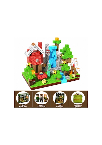 Minecraft Manyetik Orman Temalı Blok Oyuncak - 100 Parça