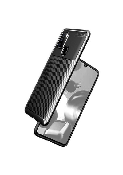 Samsung Uyumlu Galaxy A21S Kılıf Zore Negro Silikon Kapak-Kahverengi