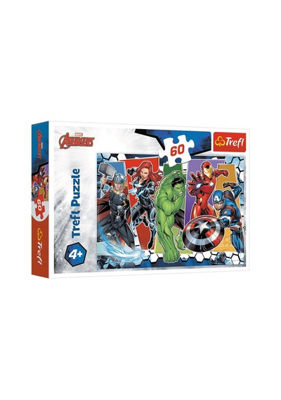 Trefl Avengers Puzzle 60 Parça Lisanslı - 4 Yaş Üzeri Eğitici Çocuk Yapboz Oyuncak 33x22 Cm