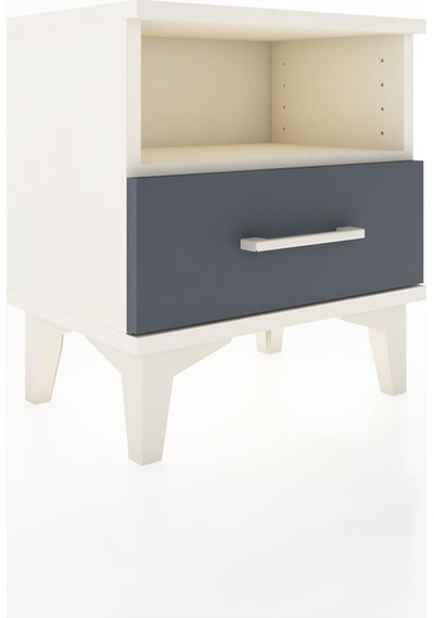 Arges Komodin Tek Raflı Tek Çekmeceli 44x30x48 Aytaşı-antrasit Aytaşı