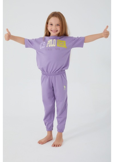U.S. Polo Assn. Lila Kız Çocuk Pijama Takım Lila