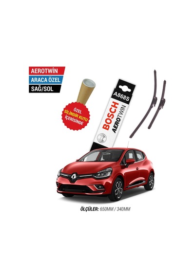 Bosch Aerotwin A868S Renault Clio 4 Silecek Takımı (2012-2020)