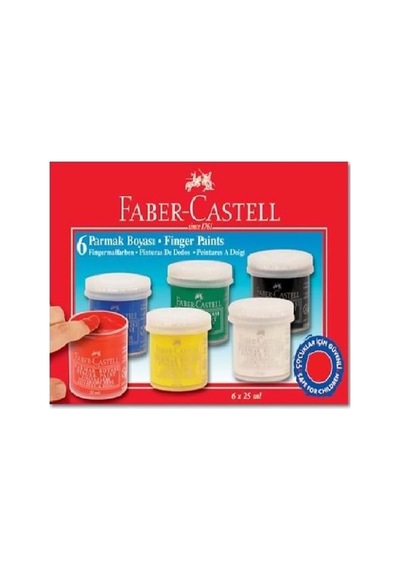 Faber-castell Faber Castell Parmak Boyası 25ml X 6 Renk Karışık