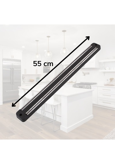 Buffer Mıknatıslı Paslanmaz Duvar Bıçak Askısı Standı 55 Cm Aparat Çok Renkli