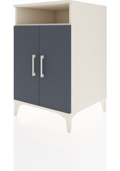 Kronos Komodin 3 Raflı 2 Kapaklı 60x59x96 Aytaşı-antrasit Aytaşı