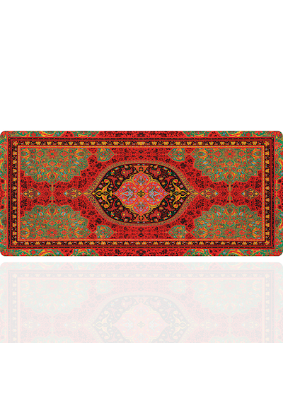 90x40 Cm Kilim Desenli Oyuncu Gaming Mouse Pad Kaymaz Kauçuk Taban Fare Altlığı Xxl Mousepad Anatolian Serisi 002