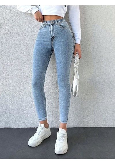 Mavi Kar Yıkama Skinny Jean Kadın Power Likralı Pantolon Mavi