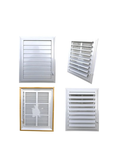 Badem10 Menfez Banyo Wc Tuvalet Havalandırma Plastik Panjur Beyaz 45x55 Cm