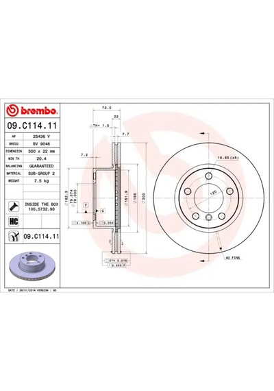 Brembo 09c11411 Fren Diski