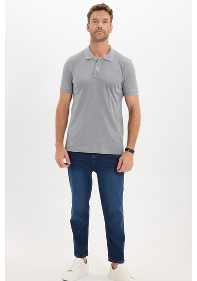 Tudors Erkek Slim Fit Dar Kesim Premium Seri %100 Pamuk Yumuşak Dokulu Merserize Gri Polo Yaka Tişört-51560 Tudors Erkek Slim Fit Dar Kesim Premium Seri %100 Pamuk Yumuşak Dokulu Merserize Gri Polo Yaka Tişört-51560