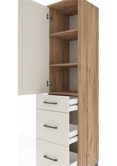 Hyperion Dolap 3 Raflı 3 Çekmeceli 44x44x195 Çam-aytaşı Çam